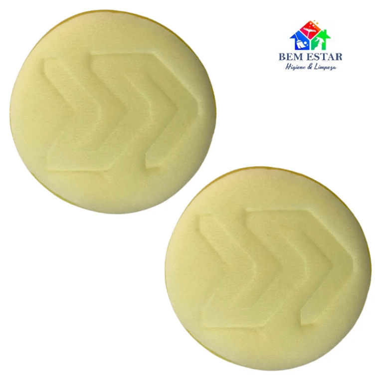 Espuma Aplicadora De Cera 100mm Amarela Kit com 2 Un - AutoAmerica