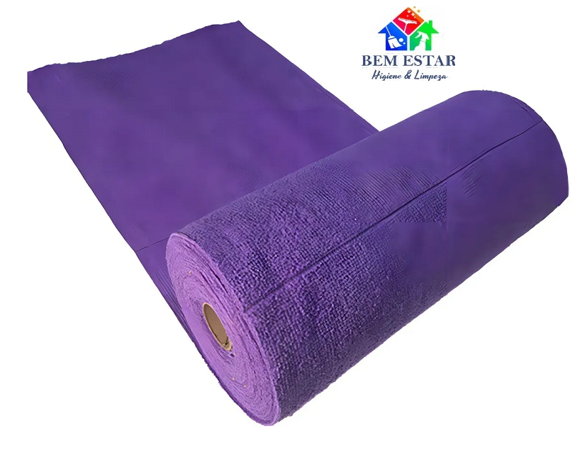 Rolo Toalhas Em Microfibra 29x29 190gsm 50un roxa Zacs - Vonixx