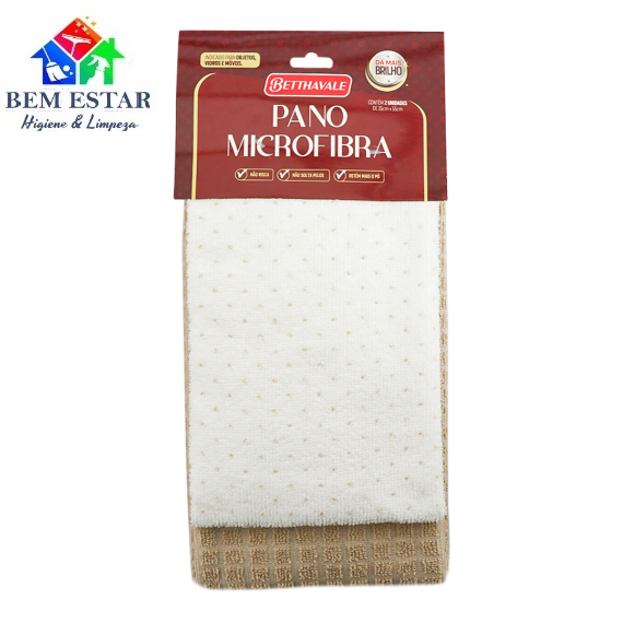 Pano Microfibra 35x55cm 2un - Betthavale