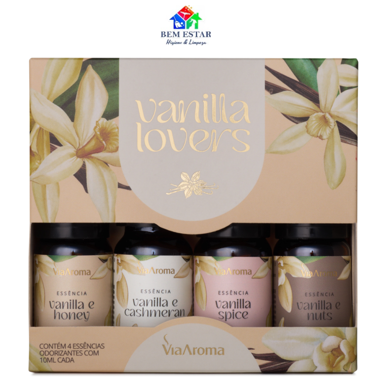 Kit 4 Essênsias Vanilla Lovers Ed. Limitada - Via Aroma