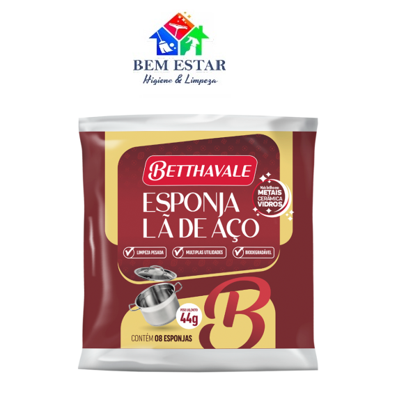 Esponja de Lã de Aço 44g - Betthavale