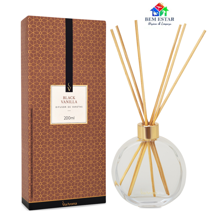 Difusor de Varetas 200ml Black Vanilla - Via Aroma