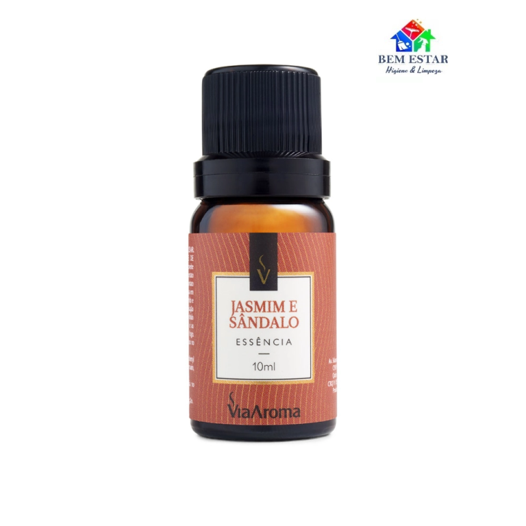 Essência Clássica Jasmim e Sândalo 10ml - Via Aroma