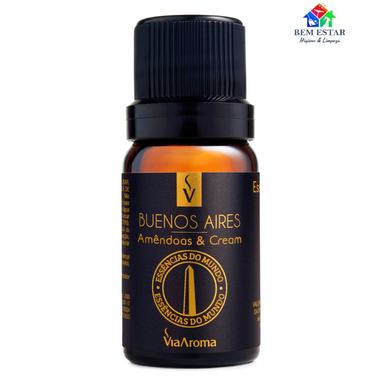 Essência Mundo Buenos Aires - Amêndoas e Cream - 10ml - Via Aroma