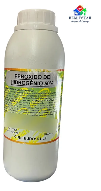 Peróxido de Hidrogênio 50% 200v 1L - Mundus