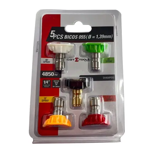Jogo 5 Bicos Lavadora Alta Pressão 055 (DIAM. 1,39MM) Vazão Acima 500l/h - SGT