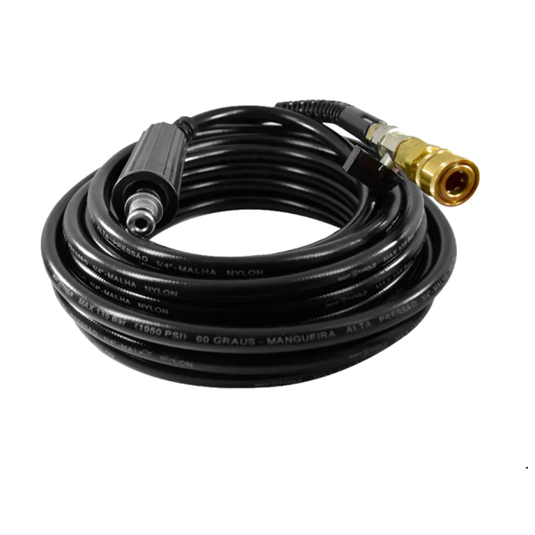Mangueira Trama Nylon p/ Lavadoras Alta Pressão 10mts (M22/14 E 15 X Engate Rápido) - Sigma Tools
