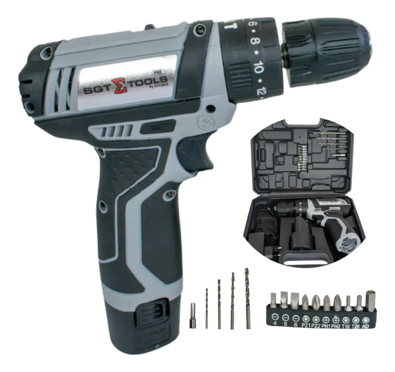 Parafusadeira e Furadeira de Impacto a Bateria 3/8 SGT-7102 Pro - SGT