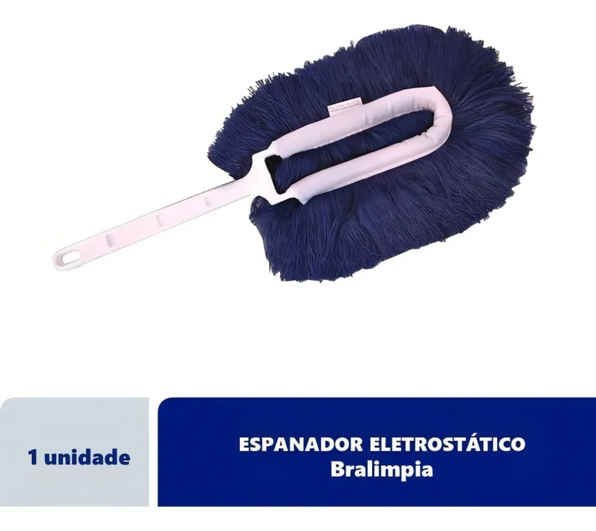 Espanador Eletrostático Azul - Bralimpia