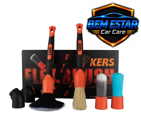 Kit Pincéis Macios Flex Brush  Ângular e Reto - Kers