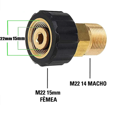 Adaptador M22x15 para M22x14 - Sigma Tools