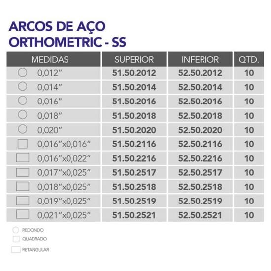 ARCO AÇO 0,16''X0,22'' SUP ORTHOMETRIC