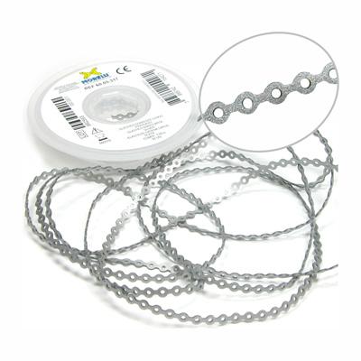 ELASTICO DE CORRENTE LONGO PRATEADO 1,5 MT MORELLI