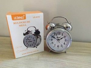RELOGIO METAL DESPERTADOR ANALOGICO NEW’ION