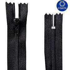 Ziper Corrente Nylon Preto 10cm