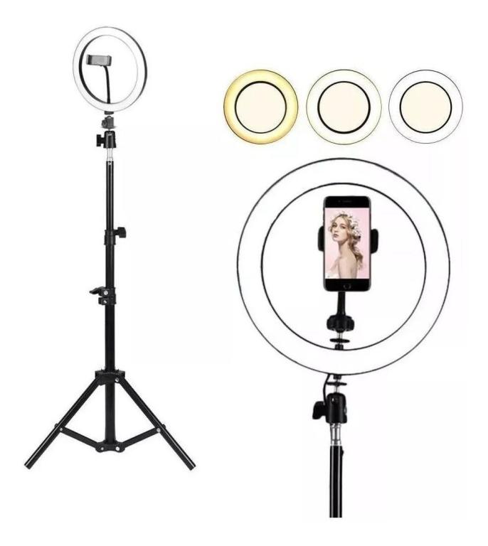 Ring Light 12 Polegadas Completo Iluminador Portatil 30cm C/Tripe 2M