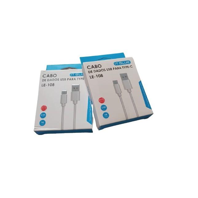 Cabo USB Tipo C 2.4 It Blue LE 108