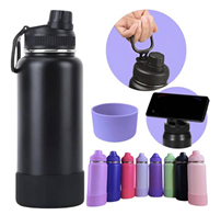 Garrafa SPORT Termica Case Agua Gelada 600ml Capinha Borracha Silicone
