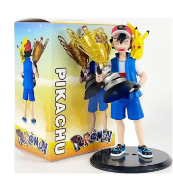 Boneco Pokemon Pikachu/Ash PVC