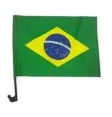 Bandeira De Plastico Do Brasil Com Haste 30x43