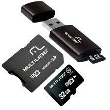 Cartão de Memoria Multilaser 64GB 3 em 1 Original