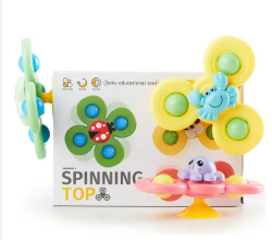 Spiner Para Bebe Com Ventosa Com 3