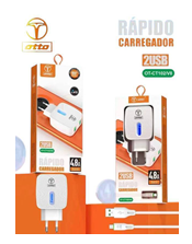CARREGADOR IPHONE IOS RAPIDO 4.8A 2USB OTTO