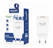 Fonte (Plug) USB Carregador Rapido 3.1 Atomo