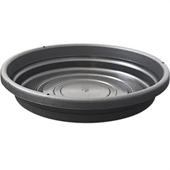 Prato Redondo Preto Para Vasos 24cm