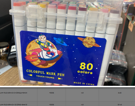 Kit Canetinhas Touch 80 Cores Capa Branca