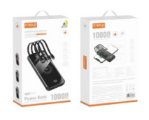 Carregador Portatil Por Indução 4 Entradas De Celular Rapido PowerBank 3.1A 10.000MaH Original