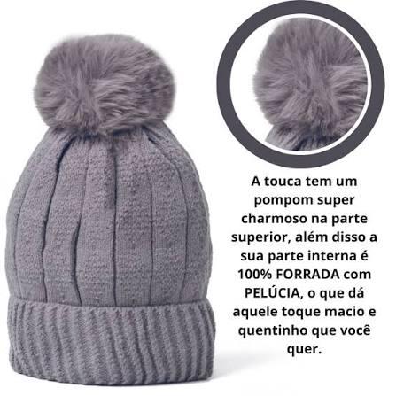 Touca De Lã Forrada Com Pelucia Avulsa (Promoção)