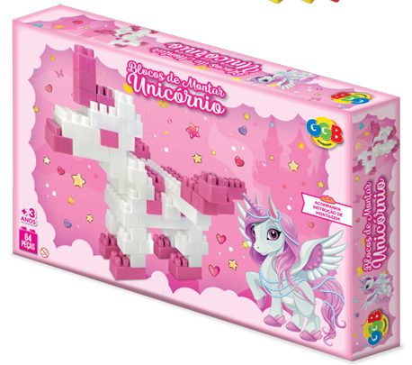 Blocos de Montar Unicornio 64pçs G