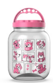 Pote Dog Rosa Com Alça 1,4 L