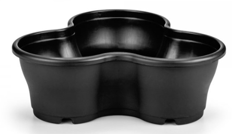 Vaso Trevo Empilhavel Grande Preto