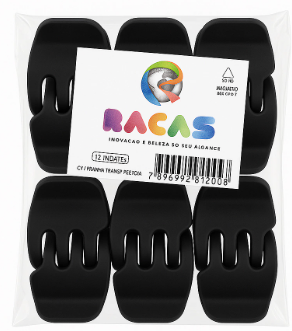 Prendedor De Cabelo Piranha Tridente Intermediaria Com 12