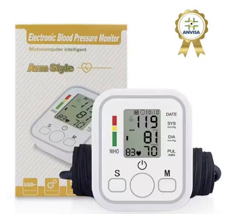 Medidor de Pressão Arterial Digital de Braço Automatico Bateria Integrada Certificado ANVISA