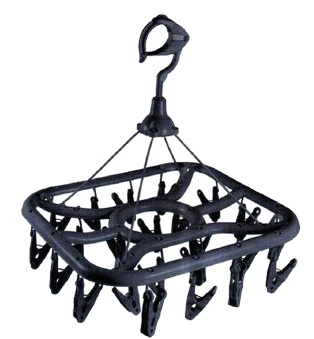 Varal Premium N05 Com 24 Prendedores Preto/Cinza