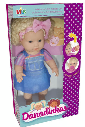 Boneca Coleção Danadinhas Cabelo Crespo Loiro
