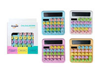 Calculadora Solar Botões Coloridos Grandes Atomo