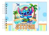 Livro De Colorir Capa Dura 50p Stitch