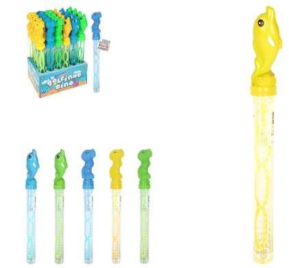 Bastão Bolha De Sabão Dino/Golfinho 25cm