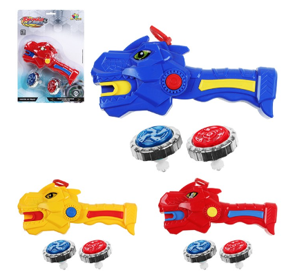 Pião Combate Iron 2Pçs Com Dragão