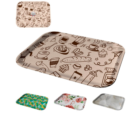 Bandeja Antiderrapante Retangular 45x35cm Estampada