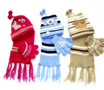 Kit Touca / Luva / Cachecol Infantil