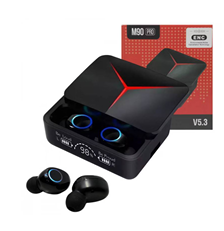Fone de Ouvido Intra Auricular Bluetooth Com Case de Carregamento Deslizante LED M90 XTRAD