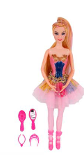 BONECA MARY BAILARINA COM ACESSORIOS 5 PÇS SORTIDAS