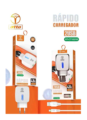 CARREGADOR TYPE-C 4.8A 2USB OTTO