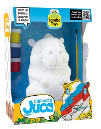 Capivara Juca Para Colorir Com Tinta Guache Lavavel e Pincel