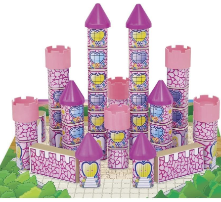 BLOCOS DE MADEIRA CASTELO DAS FADAS 54PÇS